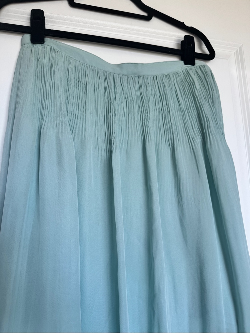 SANCTUARY Anthropologie Mint Green Seafoam Hi-Low Asymmetrical Maxi Skirt L - Picture 3 of 15